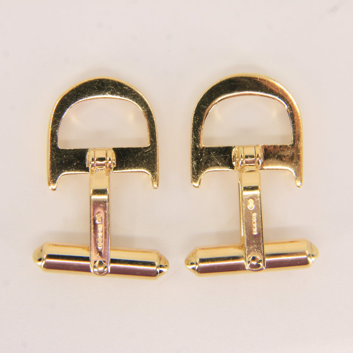 Vintage 18ct Gold Hallmarked “D” Initial Cufflinks Solid Gold Boxed