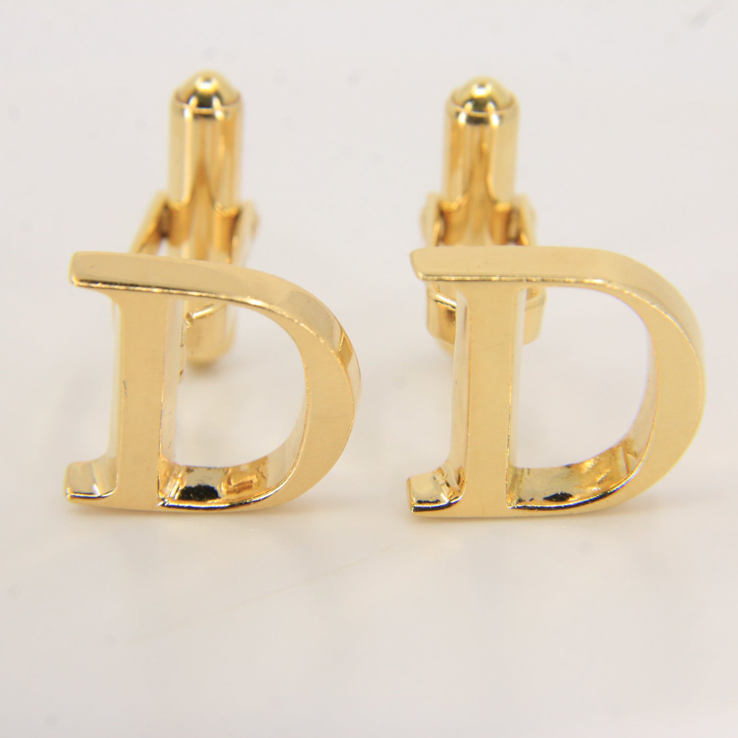 Vintage 18ct Gold Hallmarked “D” Initial Cufflinks Solid Gold Boxed