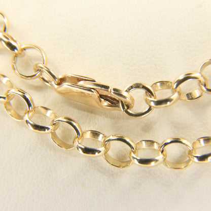 Vintage 9ct Gold Hallmarked 30 Inch Belcher Chain Necklace Boxed