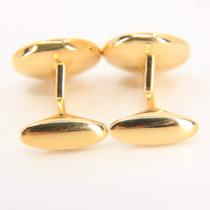 Vintage 18ct Gold Hallmarked Mother of Pearl Button Style Cufflinks Boxed