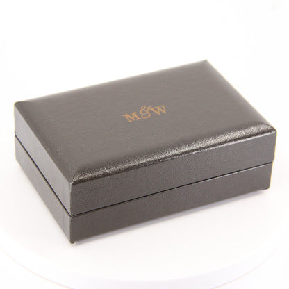 Vintage 18ct Gold Hallmarked Mother of Pearl Button Style Cufflinks Boxed