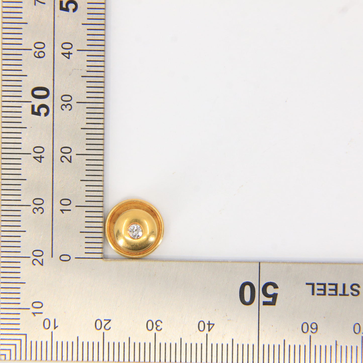 Vintage Tiffany & Co 18ct Gold Diamond Cufflink Stud 18K Yellow Gold