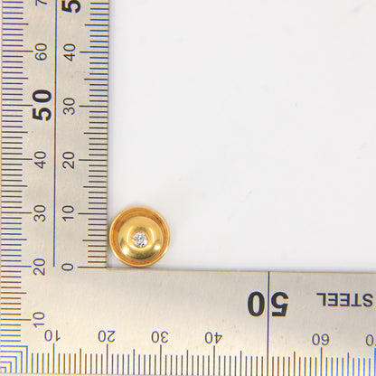 Vintage Tiffany & Co 18ct Gold Diamond Cufflink Stud 18K Yellow Gold