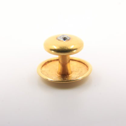 Vintage Tiffany & Co 18ct Gold Diamond Cufflink Stud 18K Yellow Gold