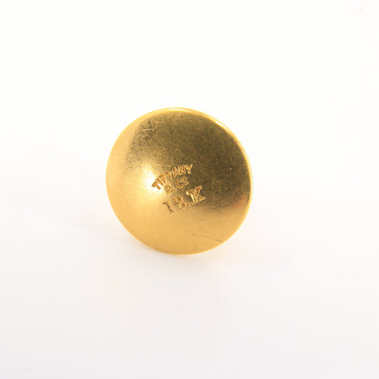 Vintage Tiffany & Co 18ct Gold Diamond Cufflink Stud 18K Yellow Gold