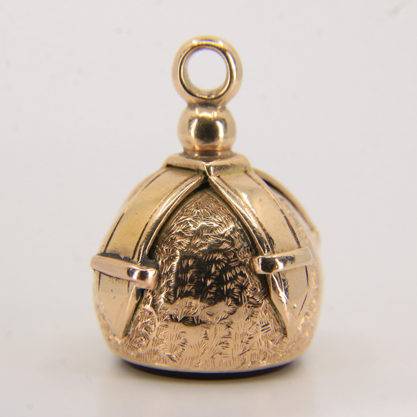 Antique 9ct Gold Carnelian Fob Pendant Drop Charm
