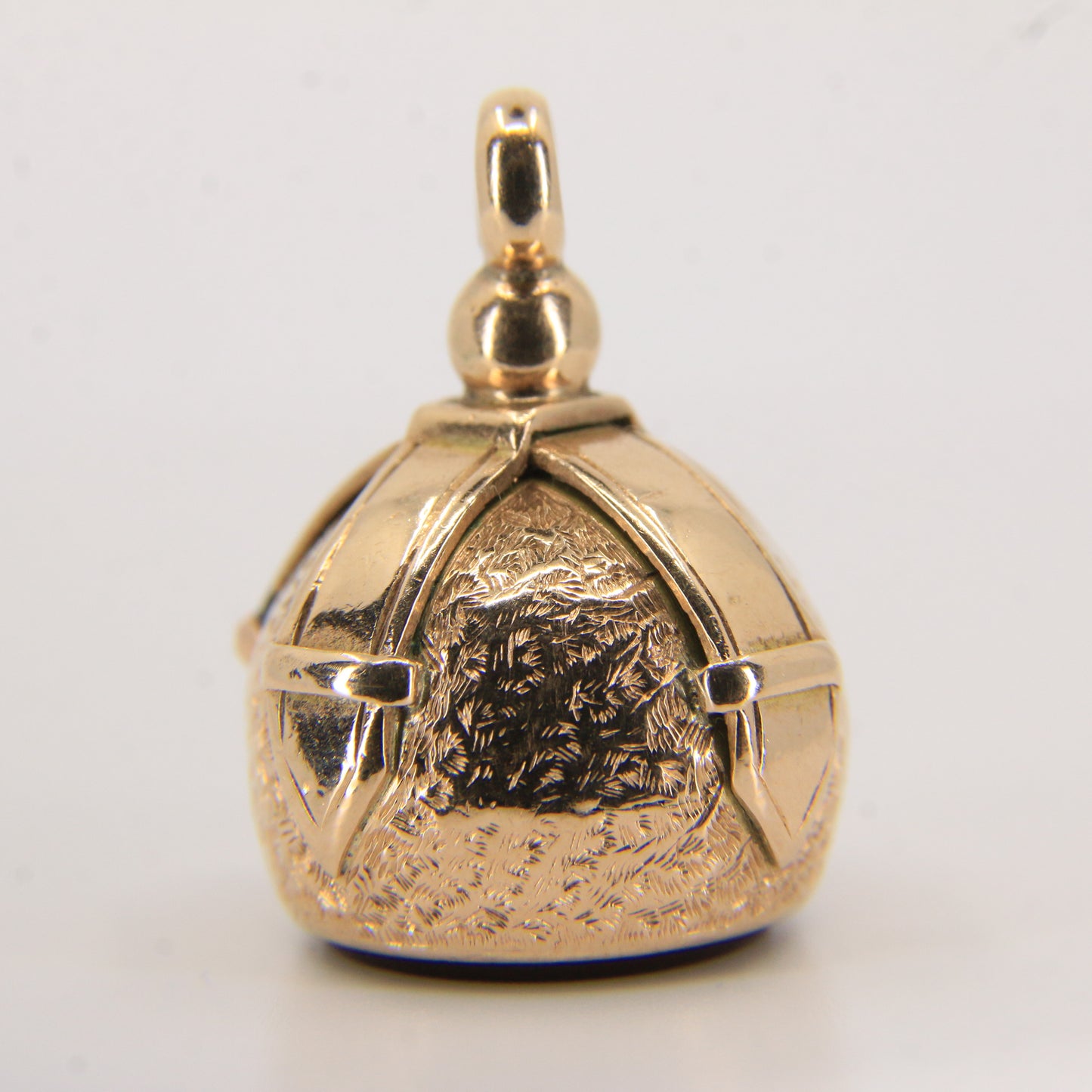 Antique 9ct Gold Carnelian Fob Pendant Drop Charm