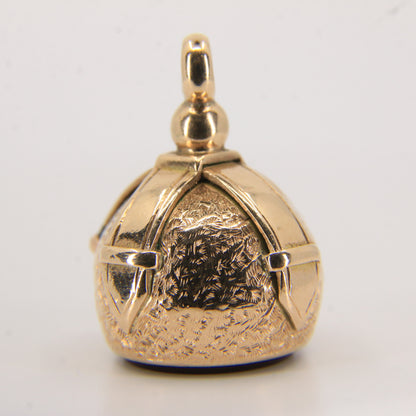 Antique 9ct Gold Carnelian Fob Pendant Drop Charm