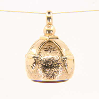 Antique 9ct Gold Carnelian Fob Pendant Drop Charm