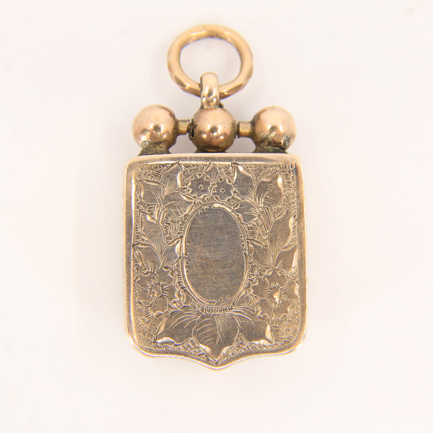 Antique 9ct Gold Victorian Bloodstone 2 Photo Locket Pendant