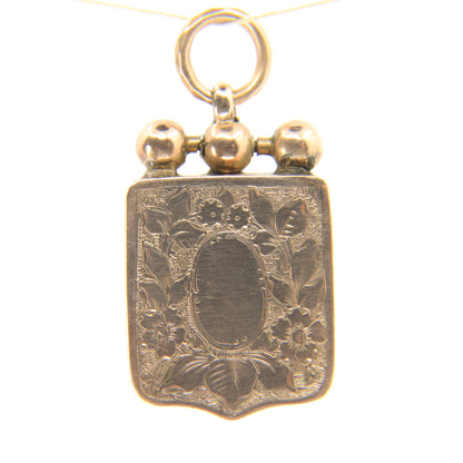 Antique 9ct Gold Victorian Bloodstone 2 Photo Locket Pendant