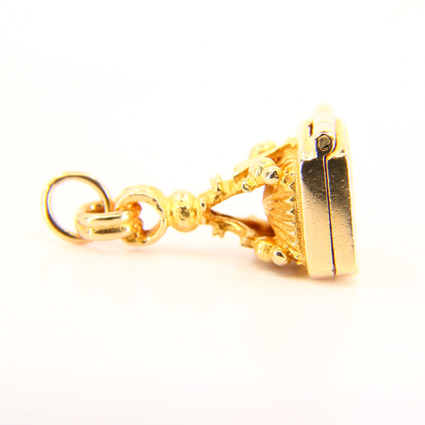 Vintage 9ct Fob Locket Drop Pendant Hallmarked 9 Carat Solid Yellow Gold Charm Gift