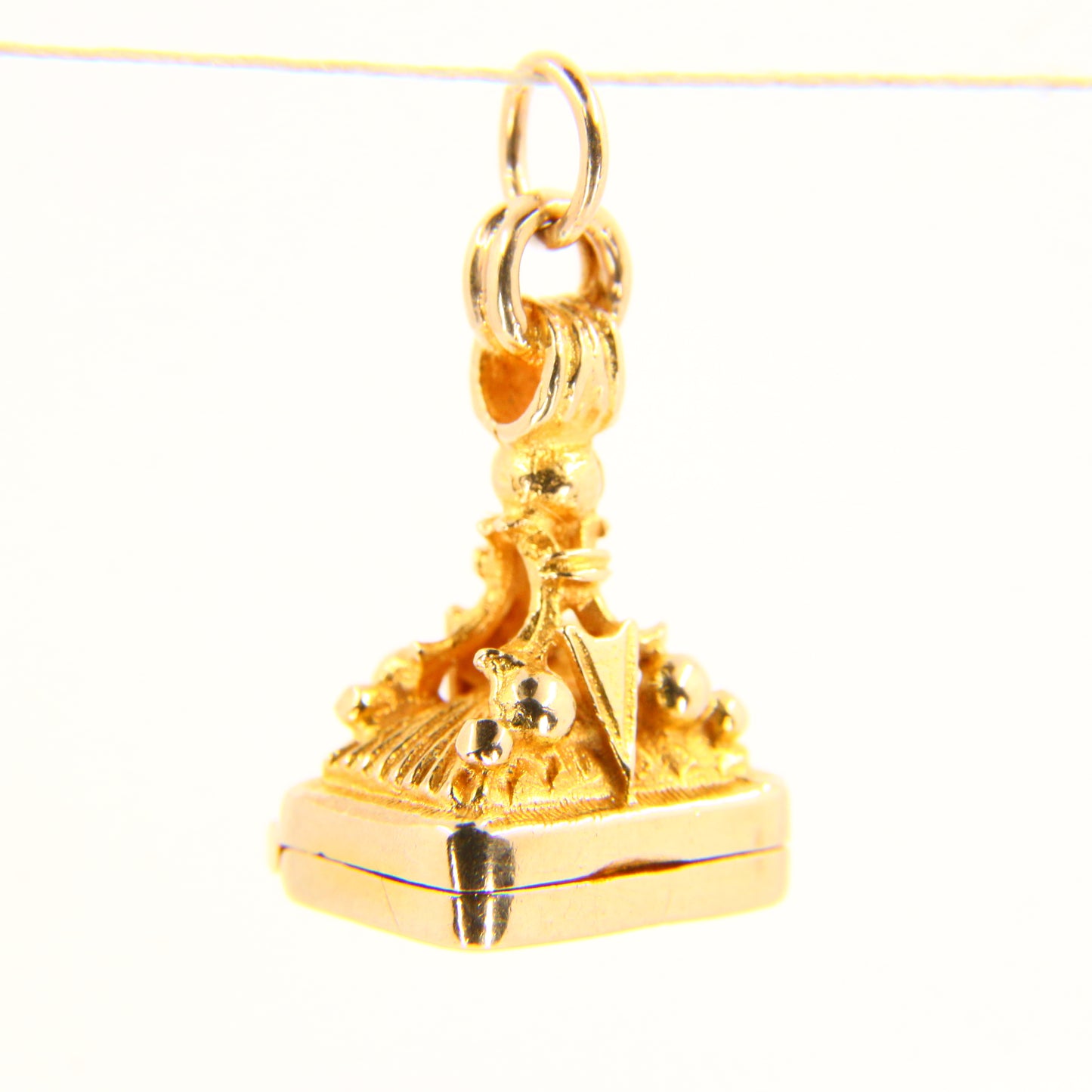 Vintage 9ct Fob Locket Drop Pendant Hallmarked 9 Carat Solid Yellow Gold Charm Gift