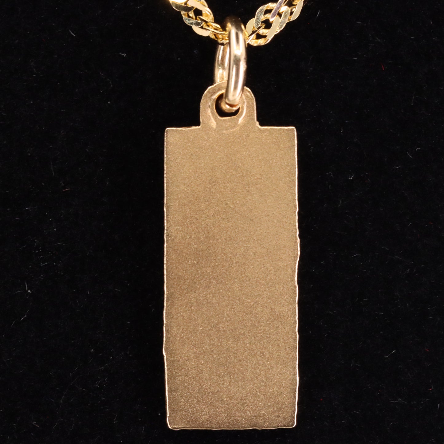 Vintage 9ct Hallmarked Gold 18 Inch Ingot Pendant Necklace 1988 Boxed Gift