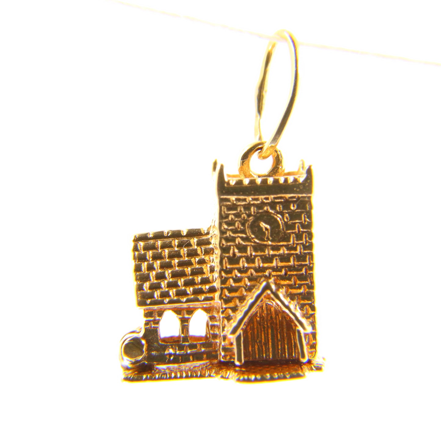 Vintage 14ct Hallmarked Gold Wedding Church Moving Pendant Wedding Vows Charm