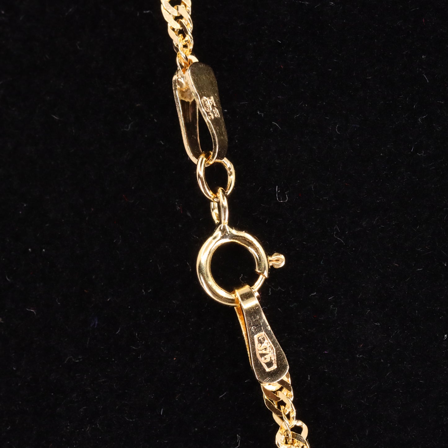 Vintage 9ct Hallmarked Gold 18 Inch Ingot Pendant Necklace 1988 Boxed Gift
