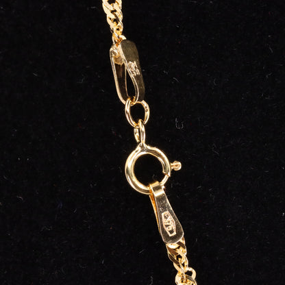 Vintage 9ct Hallmarked Gold 18 Inch Ingot Pendant Necklace 1988 Boxed Gift