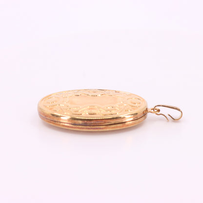 Vintage 9ct Hallmarked Gold Celtic 2 Photo Locket Pendant Yellow Gold Charm
