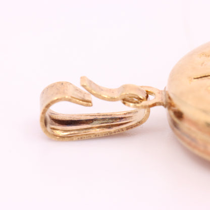 Vintage 9ct Hallmarked Gold Celtic 2 Photo Locket Pendant Yellow Gold Charm