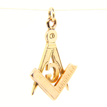 Antique Masonic 9ct Pendant Yellow Gold Hallmarked Charm G Lodge Ruler 1903