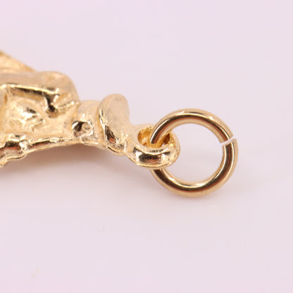 Vintage 9ct Hallmarked Yellow Gold Scottish Bagpiper Pendant Scotland Charm Gift