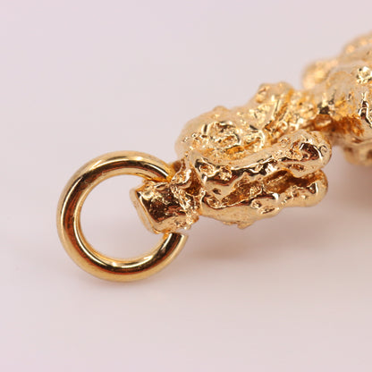 Vintage 9ct Hallmarked Edinburgh Gold Scottish Drum Sergeant Charm Pendant Gift