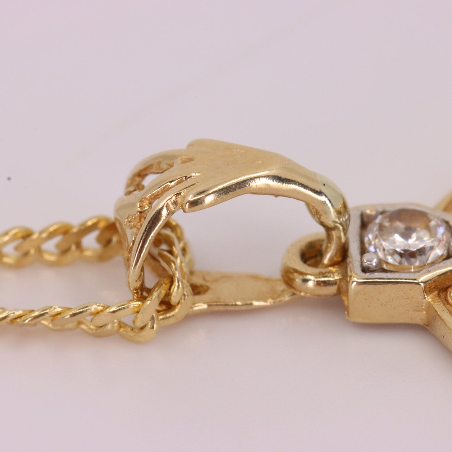 Vintage 9ct Hallmarked Gold Celtic Cross Pendant Necklace 20 Inch Boxed Gift