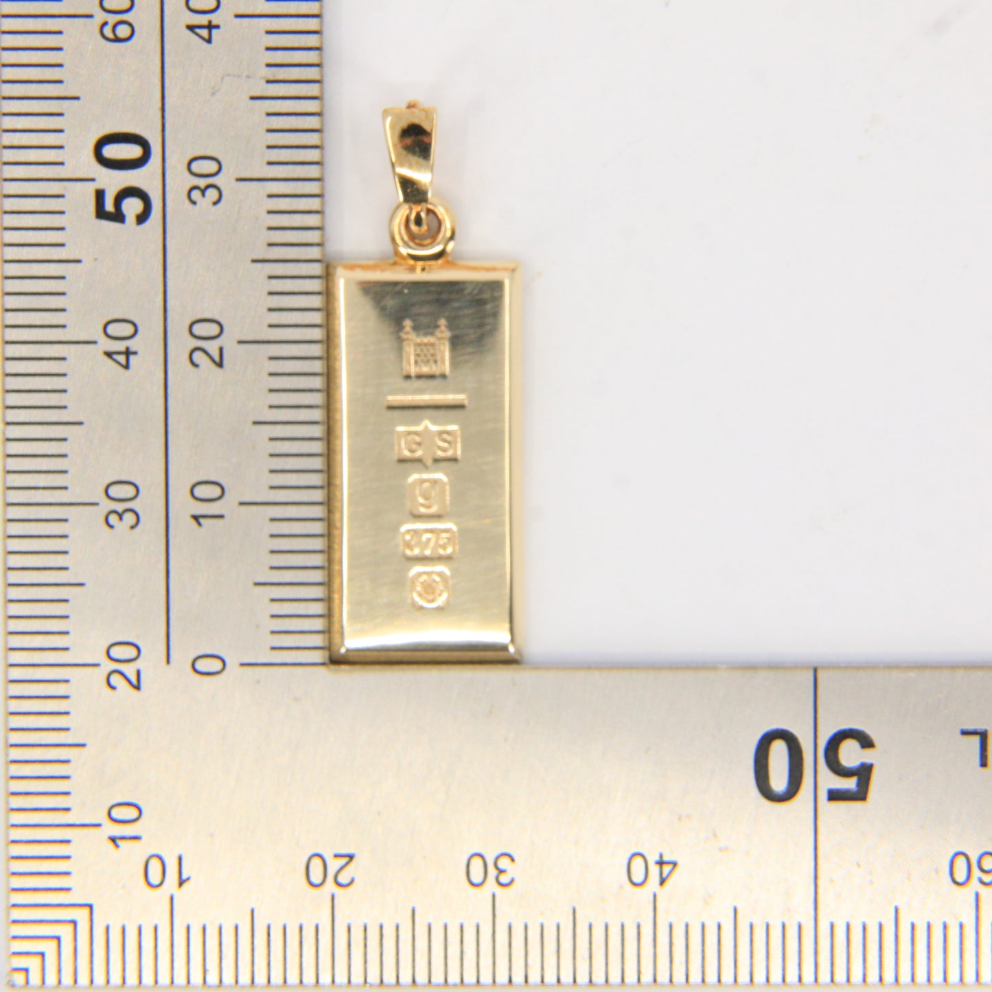 Vintage 9ct Gold 1/4 OZ Royal Mint Ingot Pendant 18 INCH Necklace 2006