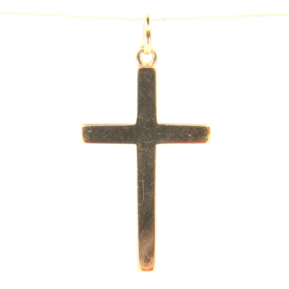 Vintage 9ct Gold Detailed Front Cross Pendant Fully Hallmarked Yellow Gold Charm