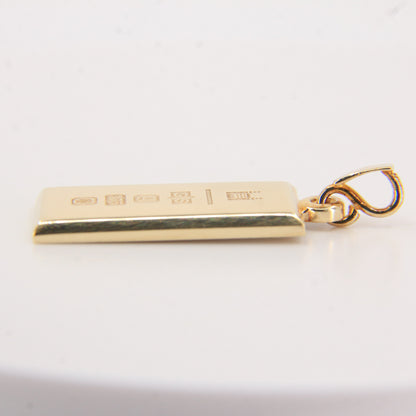 Vintage 9ct Gold 1/4 OZ Royal Mint Ingot Pendant 18 INCH Necklace 2006