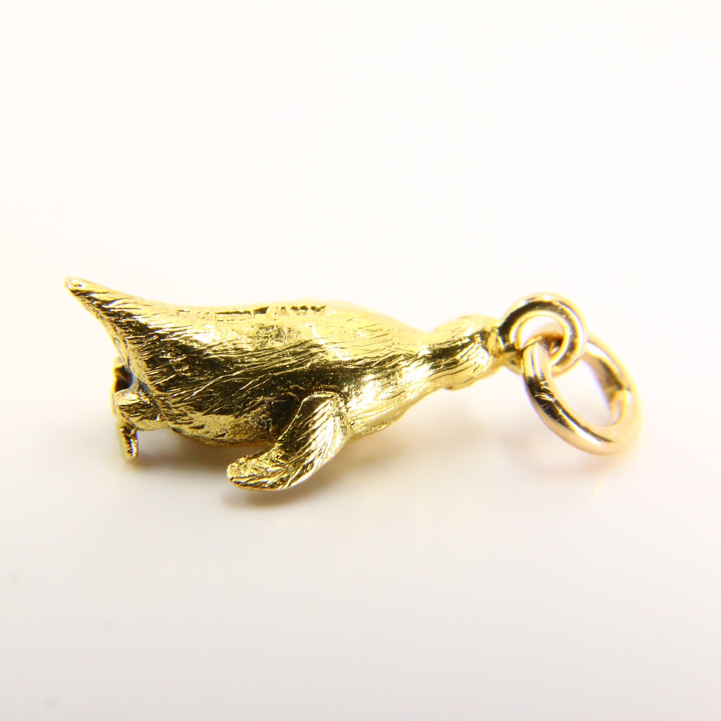 Vintage 9ct Penguin Charm Yellow Gold Pendant Hallmarked Standing Animal Charm