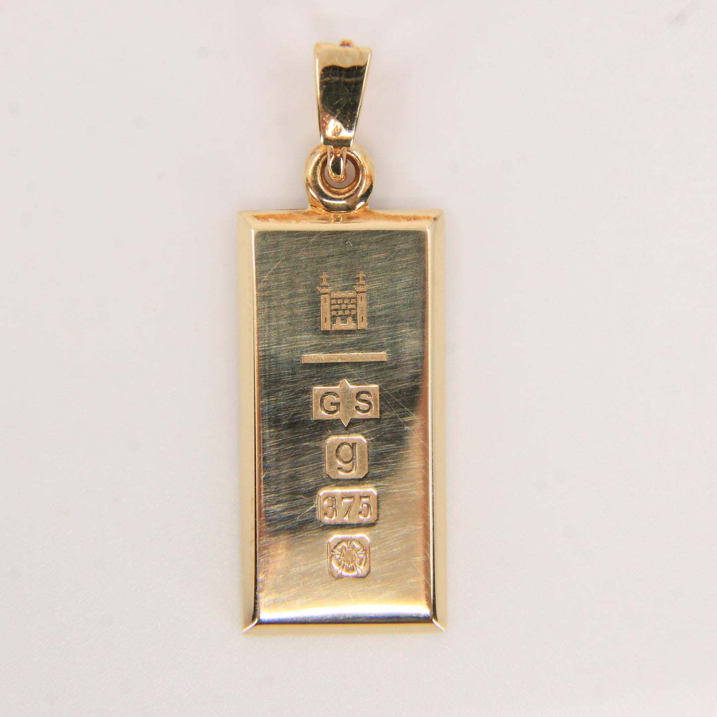Vintage 9ct Gold 1/4 OZ Royal Mint Ingot Pendant 18 INCH Necklace 2006