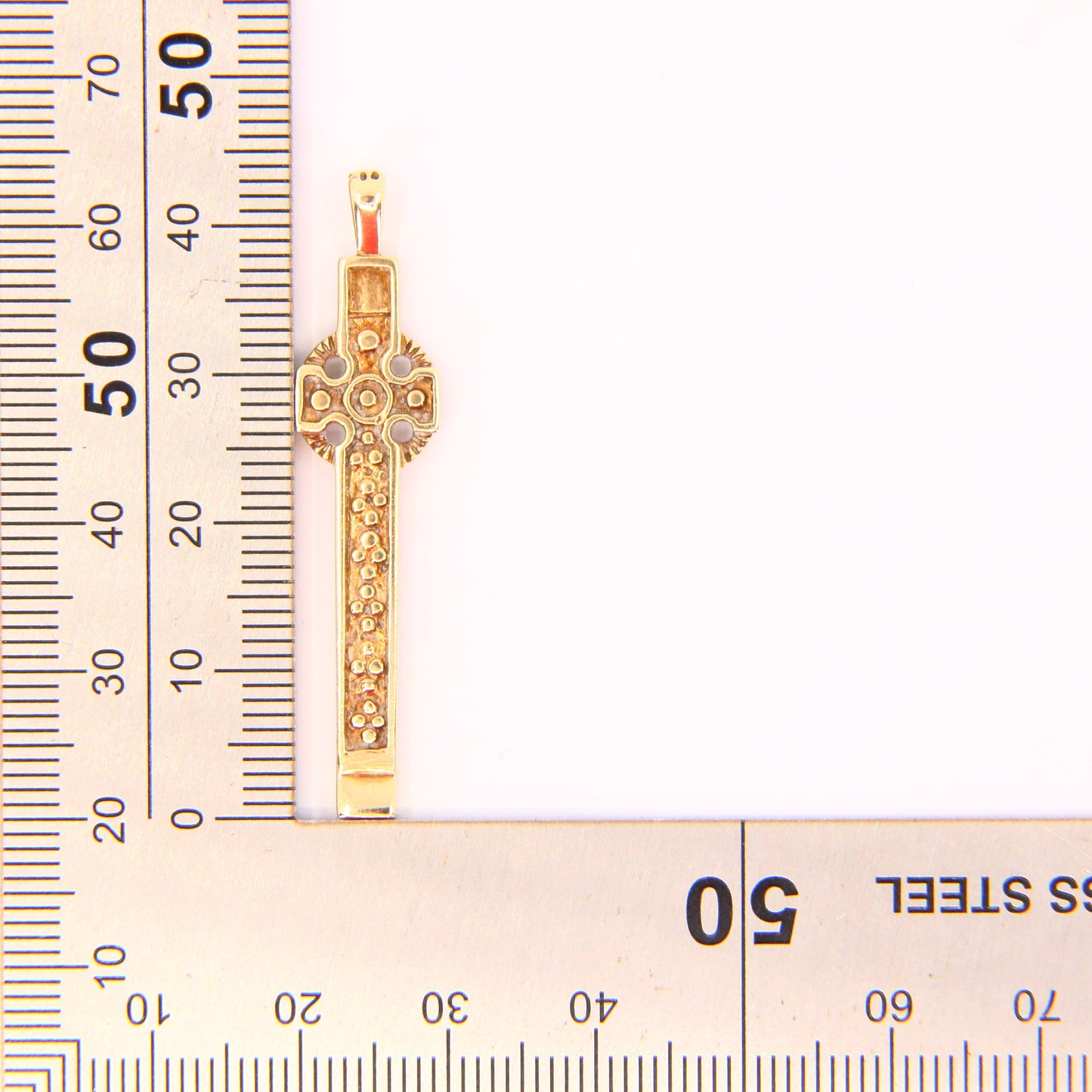 Vintage 9ct Celtic Iona Cross Solid Gold Pendant Hallmarked Charm Traditional Cross Gift