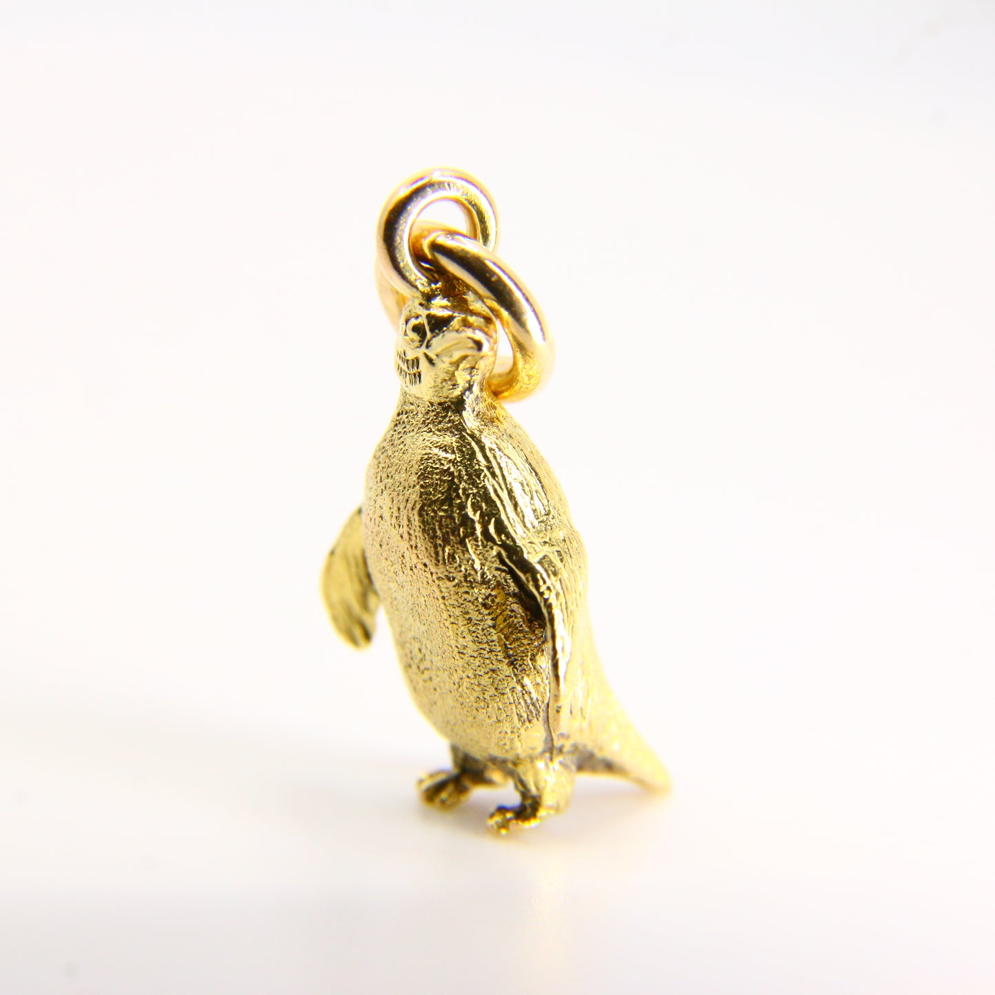 Vintage 9ct Penguin Charm Yellow Gold Pendant Hallmarked Standing Animal Charm