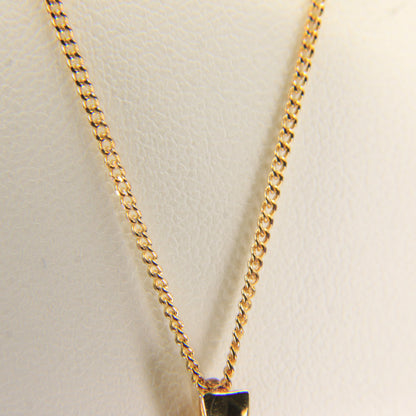 Vintage 9ct Gold 1/4 OZ Royal Mint Ingot Pendant 18 INCH Necklace 2006