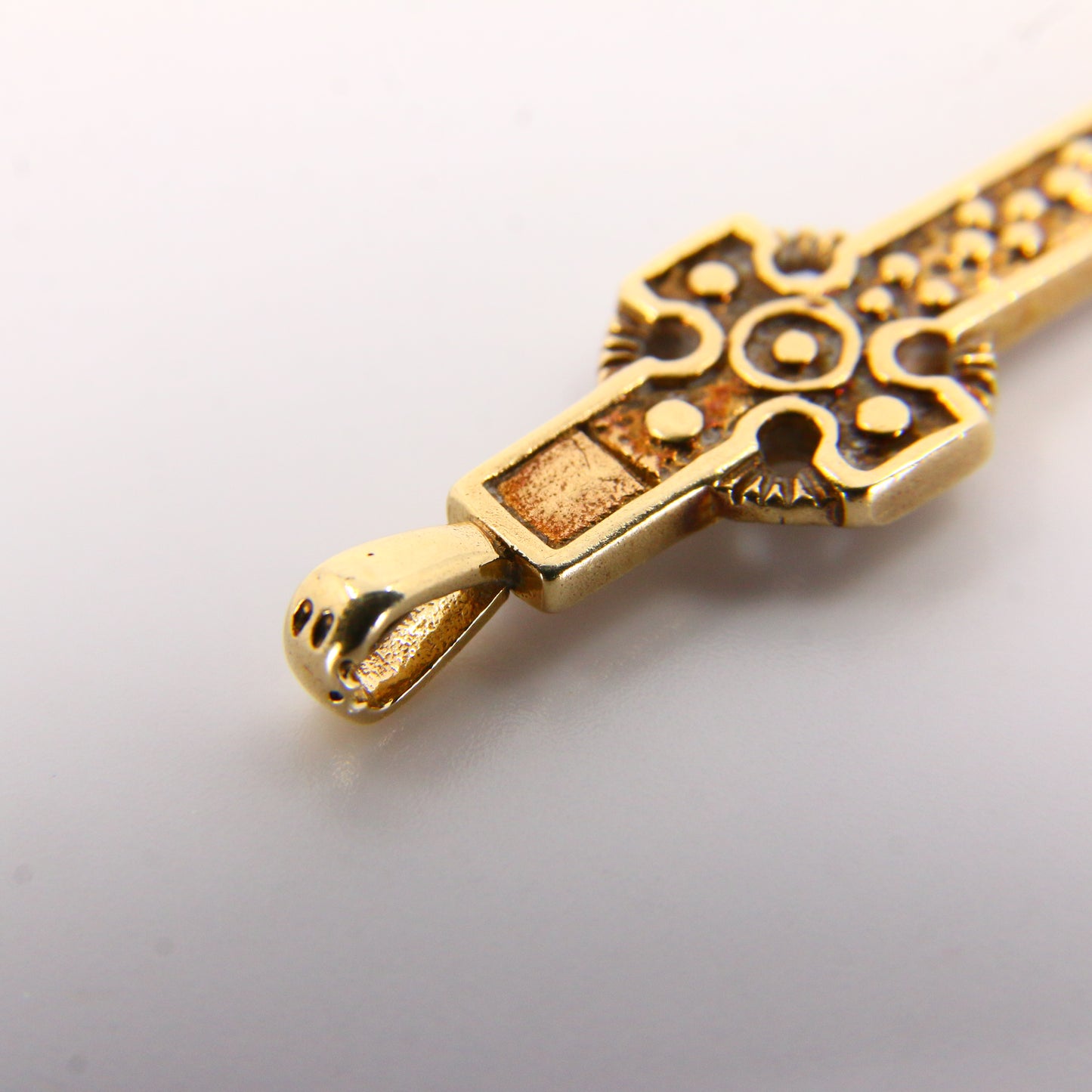 Vintage 9ct Celtic Iona Cross Solid Gold Pendant Hallmarked Charm Traditional Cross Gift