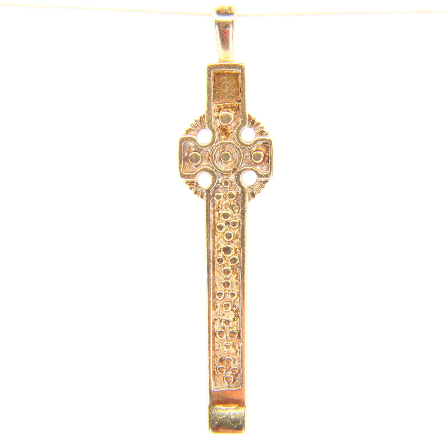 Vintage 9ct Celtic Iona Cross Solid Gold Pendant Hallmarked Charm Traditional Cross Gift