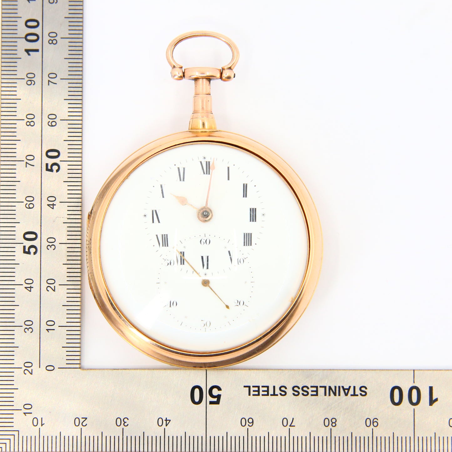 Antique 18ct Yellow Gold Pair Case Pocket Watch London 1806 Doctors Timepiece Stop Lever