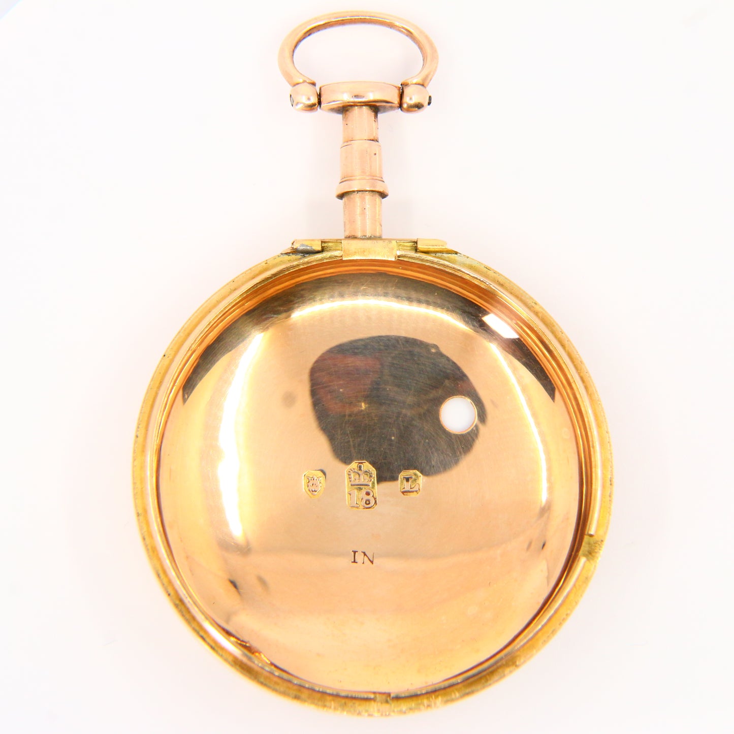 Antique 18ct Yellow Gold Pair Case Pocket Watch London 1806 Doctors Timepiece Stop Lever