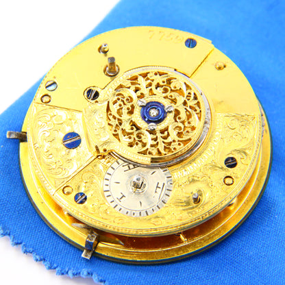 Antique 18ct Yellow Gold Pair Case Pocket Watch London 1806 Doctors Timepiece Stop Lever