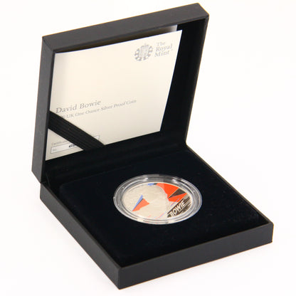 2020 Royal Mint Silver Proof David Bowie One Ounce Coin 1oz - Music Legends - Royal Mint Boxed Gift