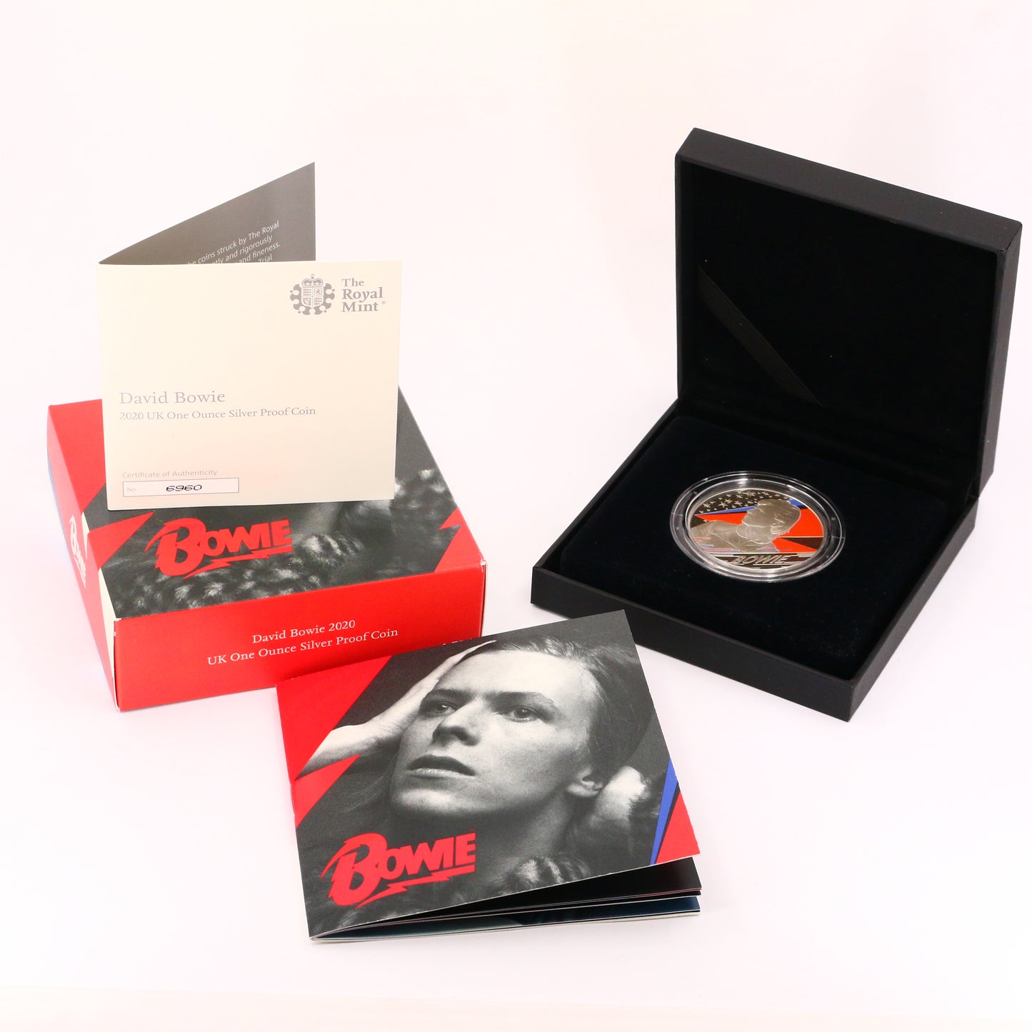 2020 Royal Mint Silver & Gold Proof David Bowie Coin Set - Music Legends