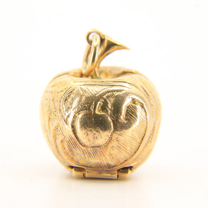 Vintage 9ct Gold Hallmarked Adam and Eve Opening Apple Pendant Charm