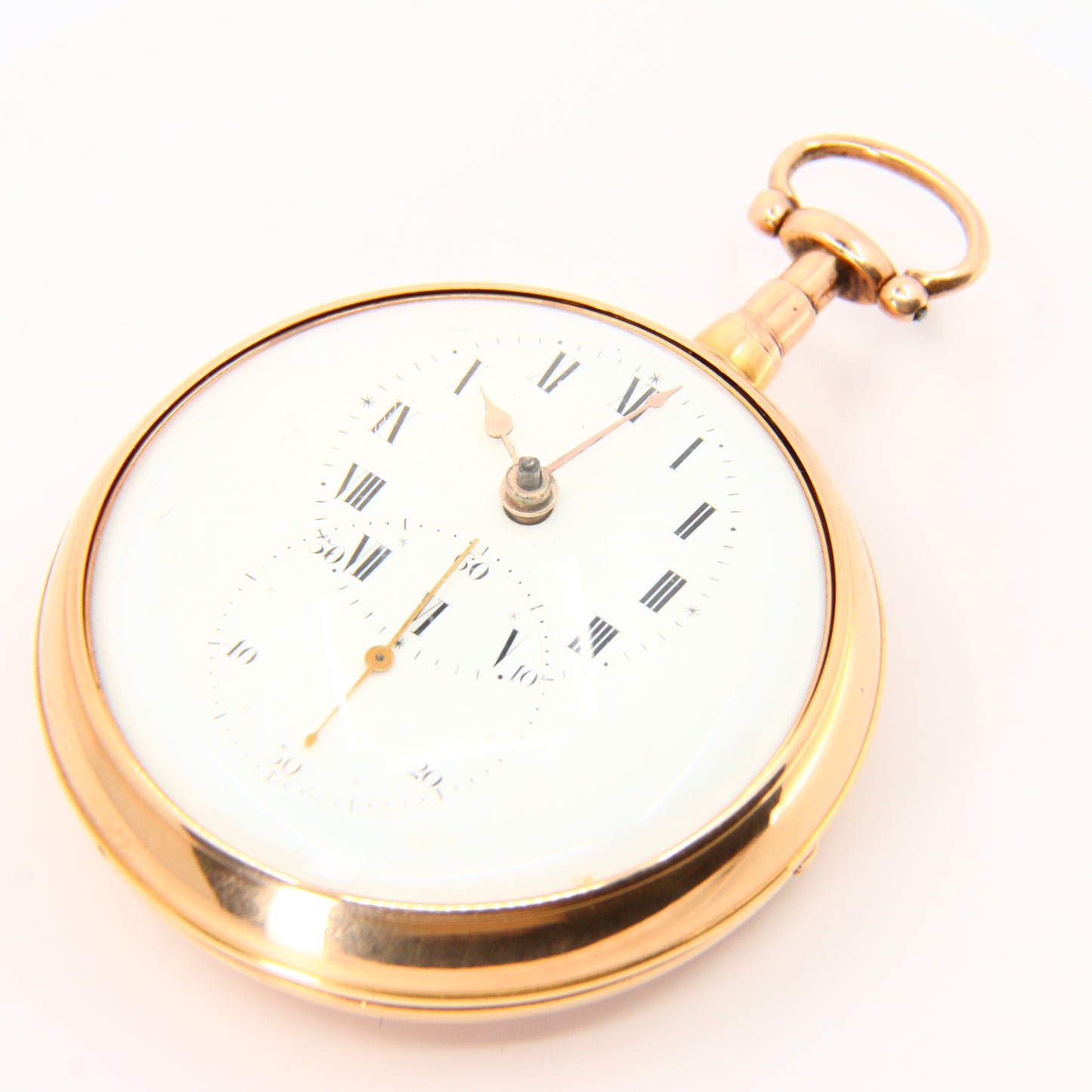 Antique 18ct Yellow Gold Pair Case Pocket Watch London 1806 Doctors Timepiece Stop Lever