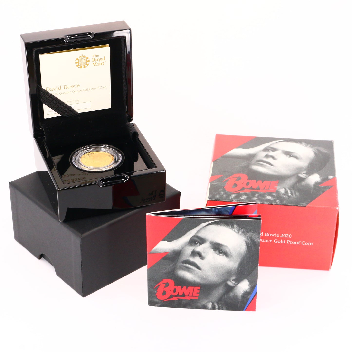 2020 Royal Mint Silver & Gold Proof David Bowie Coin Set - Music Legends