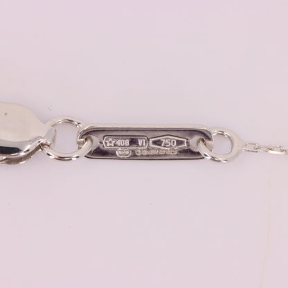 Vintage 18ct Hallmarked Chimento White Gold Diamond 18 Inch Pendant Necklace