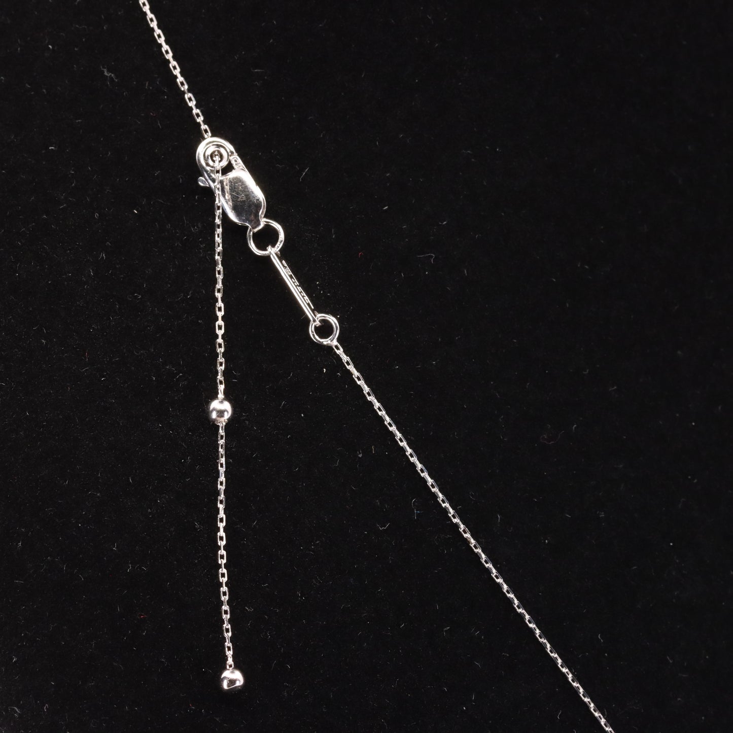 Vintage 18ct Hallmarked Chimento White Gold Diamond 18 Inch Pendant Necklace