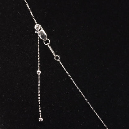 Vintage 18ct Hallmarked Chimento White Gold Diamond 18 Inch Pendant Necklace