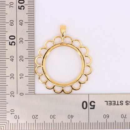 Vintage 9ct Hallmarked Gold Full Sovereign Coin Mount Pendant Display Frame