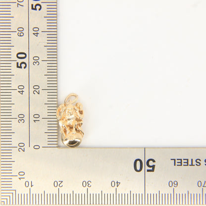 Vintage 9ct Three Wise Monkeys Pendant Charm Yellow Gold Gift